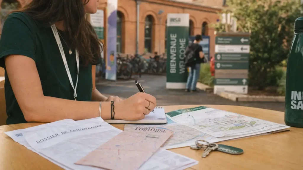 Campus Toulouse : Welcome Desk, dossier étudiant et plan de campus