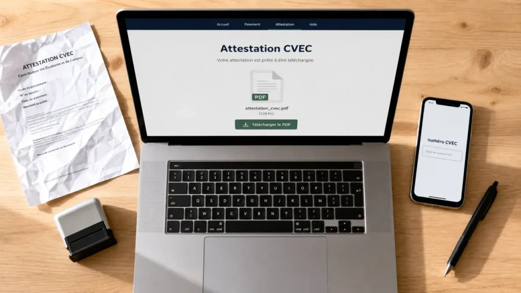 Numéro CVEC transmis par le Crous : attestation et téléchargement