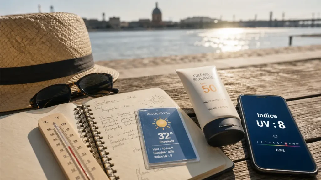 uv toulouse : indice avant midi et protections solaires