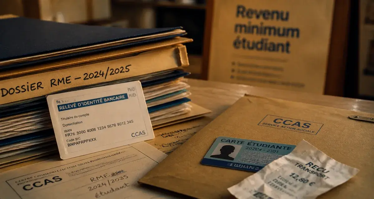 Revenu minimum etudiant : dossier CCAS, RIB et carte étudiante