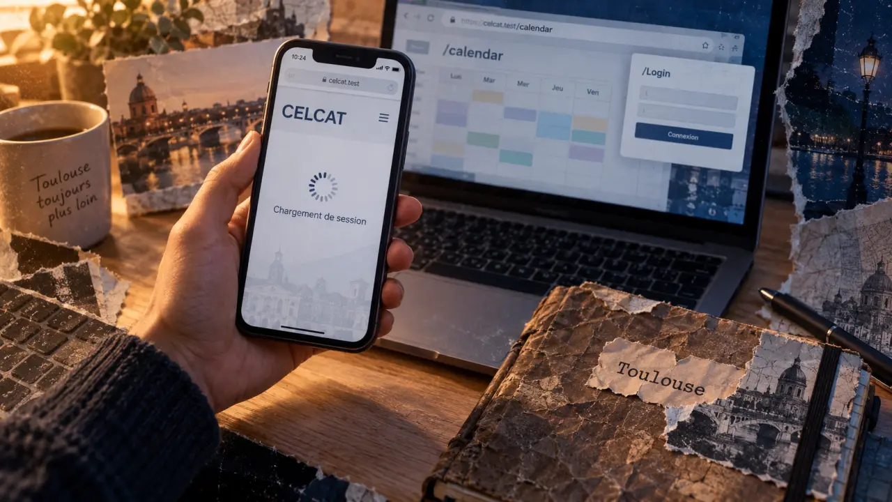 celcat université toulouse : portail de connexion sur smartphone